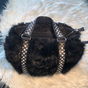 Adorable Faux Fur Bling Purse